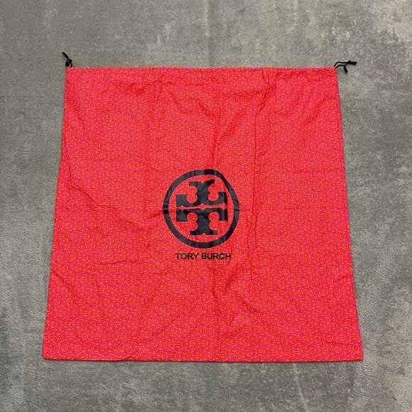 Tory Burch Pink/Orange Logo Dust Bag Large, Drawstring 23"x23" - Picture 1 of 6